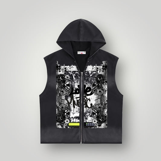 ROCKSTAR SLEEVELESS ZIP