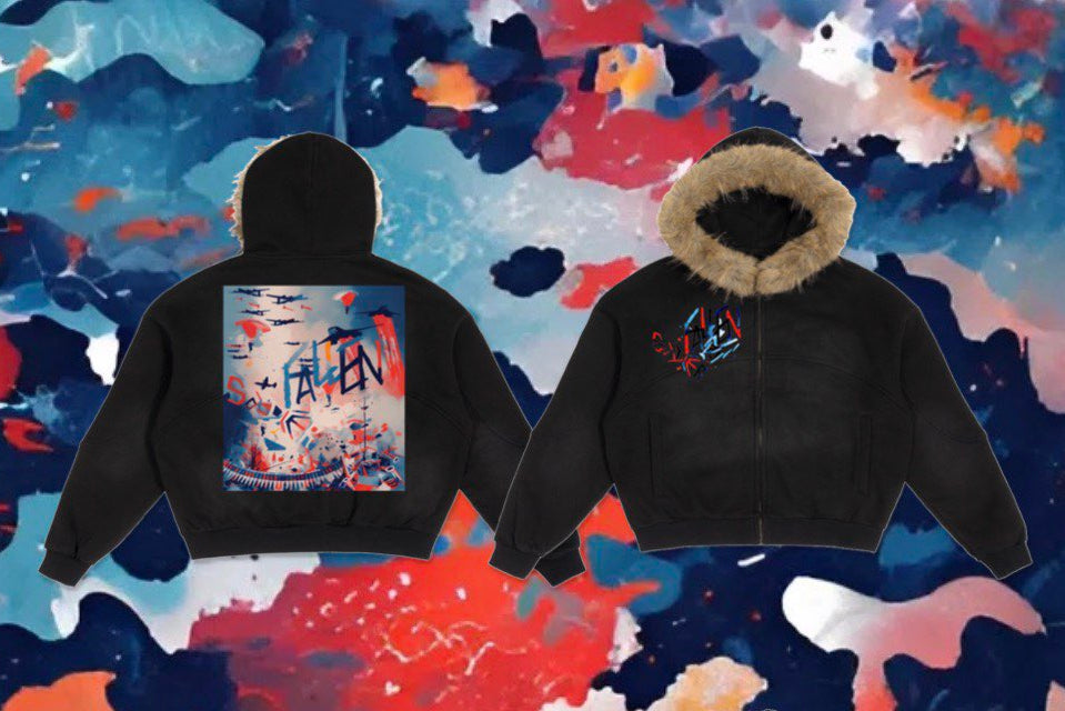 Zip-up Fur Hoodie Hoodie