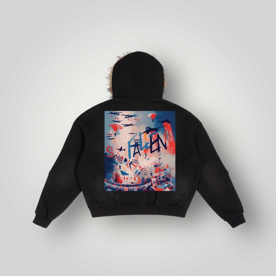 Zip-up Fur Hoodie Hoodie